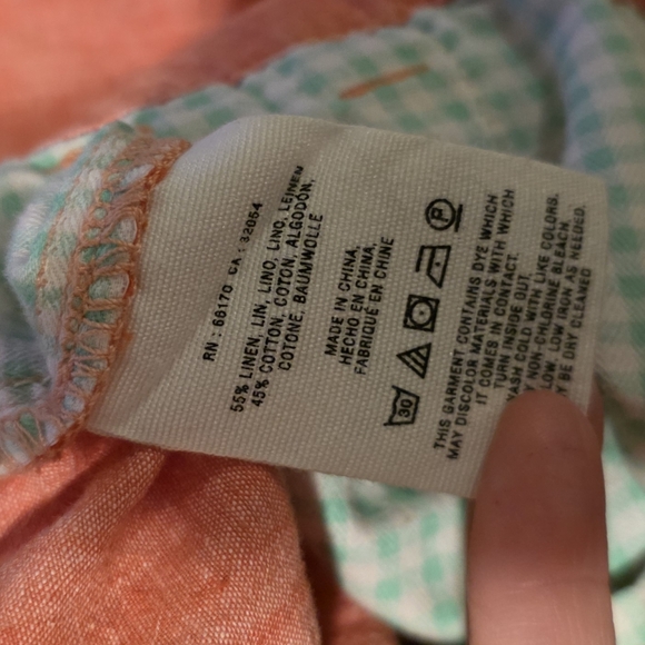 Pilcro And The Letterpress Wide Leg Linen Pants Flare Coral Size 4 - Picture 8 of 9